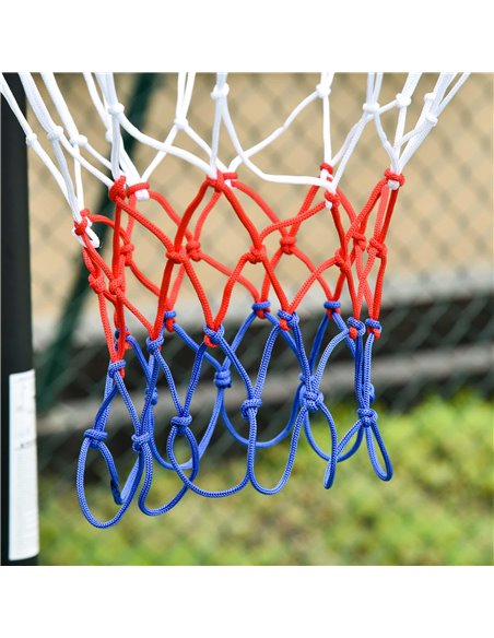 HOMCOM Portable Basketball Hoop Stand 160-210cm Adjustable Height Sturdy Rim Hoop w/ Large Wheels Stable Base & Net Free Standin - pic 95121 | FastDaddyshop