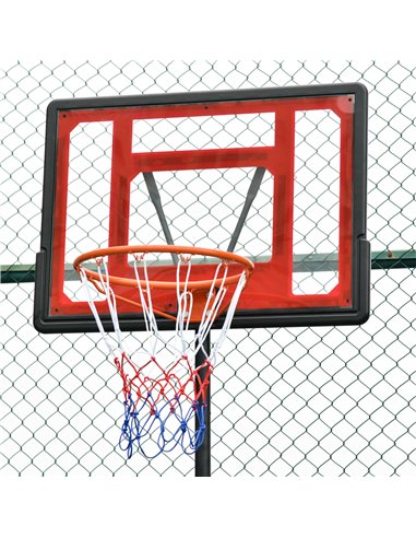 HOMCOM Portable Basketball Hoop Stand 160-210cm Adjustable Height Sturdy Rim Hoop w/ Large Wheels Stable Base & Net Free Standin