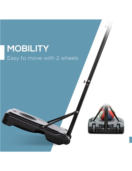 HOMCOM Adjustable Basketball Hoop and Stand, with Wheels and Weight Base A61-028RD - pic 95146 | FastDaddyshop
