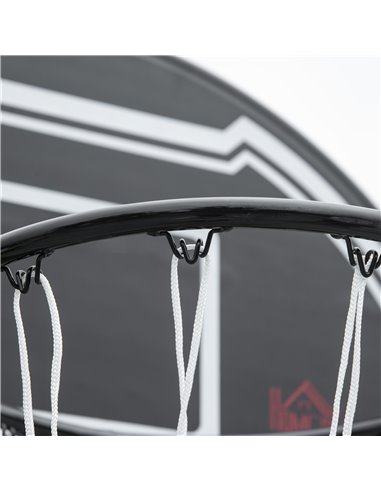HOMCOM Adjustable Basketball Hoop and Stand, with Wheels and Weight Base A61-028RD