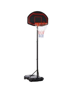 HOMCOM Adjustable Basketball Hoop Stand, with Wheels and Stable Base A61-027BK