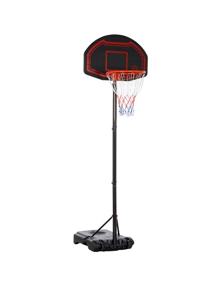 HOMCOM Adjustable Basketball Hoop Stand, with Wheels and Stable Base A61-027BK - pic 95150 | FastDaddyshop