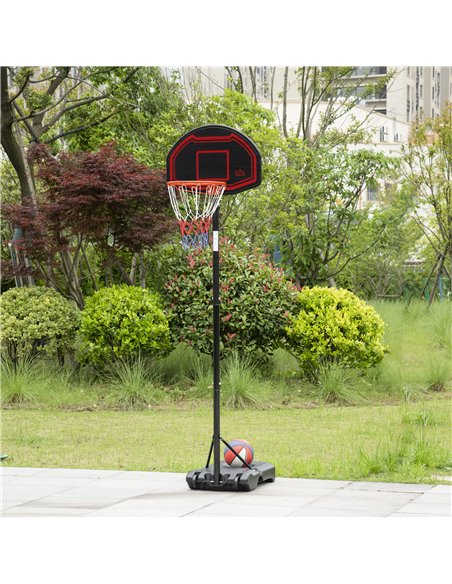 HOMCOM Adjustable Basketball Hoop Stand, with Wheels and Stable Base A61-027BK - pic 95151 | FastDaddyshop