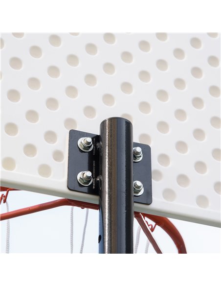 HOMCOM Outdoor Basketball Hoop Stand Portable Sturdy Rim Adjustable Height from 258-314 cm w/ Wheels, Stable Base A61-027RD - pic 95166 | FastDaddyshop