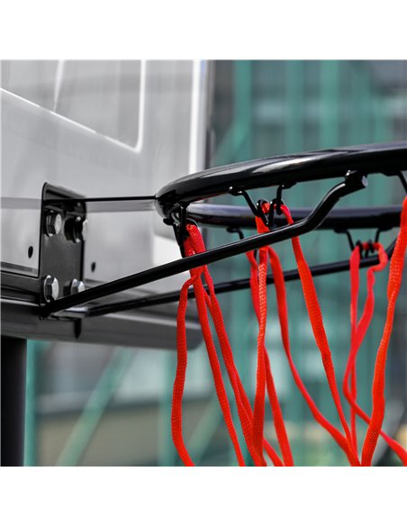HOMCOM Height Adjustable Basketball Hoop and Stand, Free Standing Basketball Hoop System with Fillable Base and Wheels, for Teen - pic 95185 | FastDaddyshop