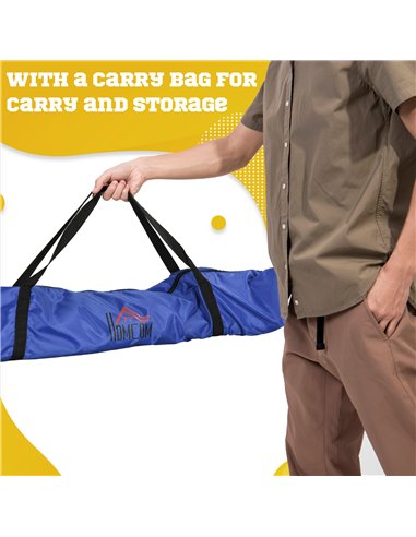 HOMCOM Set of 2 Football Goal Net 6 x 3 ft Foldable Outdoor Sport Training Teens Adults Soccer with Carrying Bag Blue A62-015V00