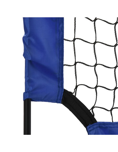 HOMCOM Set of 2 Football Goal Net 6 x 3 ft Foldable Outdoor Sport Training Teens Adults Soccer with Carrying Bag Blue A62-015V00 - pic 95194 | FastDaddyshop