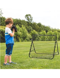 HOMCOM Rebounder Net Practise Kickback Goal for Teens Adults Softball Training Black A62-012BK 2