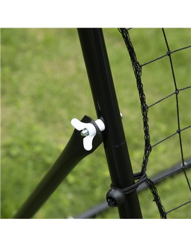 HOMCOM Rebounder Net Practise Kickback Goal for Teens Adults Softball Training Black A62-012BK