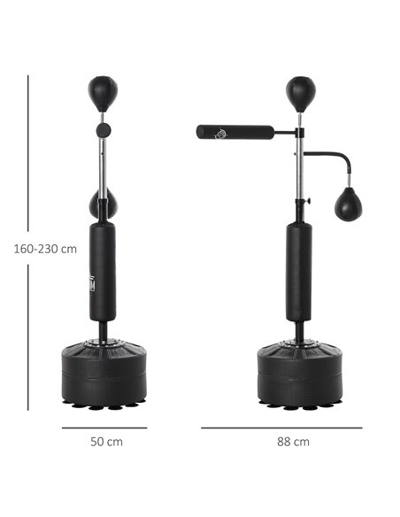 HOMCOM 3-in-1 Boxing Punching Bag Stand with 2 Speedballs, 360° Relax Bar, & PU-Wrapped Bag & Adjustable Height A91-120 - pic 95215 | FastDaddyshop