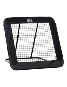HOMCOM Football Rebounder Net, Adjustable Pitch Back Training Goal, Quick Fold for Easy Storage, Black A62-032