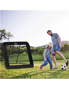 HOMCOM Football Rebounder Net, Adjustable Pitch Back Training Goal, Quick Fold for Easy Storage, Black A62-032 2