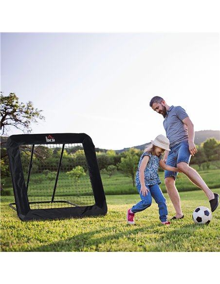 HOMCOM Football Rebounder Net, Adjustable Pitch Back Training Goal, Quick Fold for Easy Storage, Black A62-032 - pic 95223 | FastDaddyshop