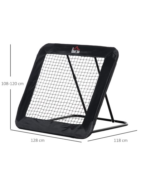 HOMCOM Football Rebounder Net, Adjustable Pitch Back Training Goal, Quick Fold for Easy Storage, Black A62-032 - pic 95224 | FastDaddyshop