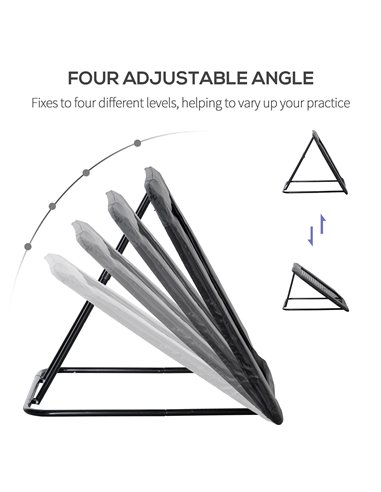 HOMCOM Football Rebounder Net, Adjustable Pitch Back Training Goal, Quick Fold for Easy Storage, Black A62-032