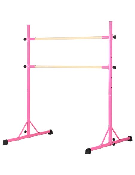 HOMCOM Portable Ballet Barre, Adjustable Height, Non-slip Base for Home Studio Dance Training, Stretching, Silver A51-001V00MX - pic 95231 | FastDaddyshop