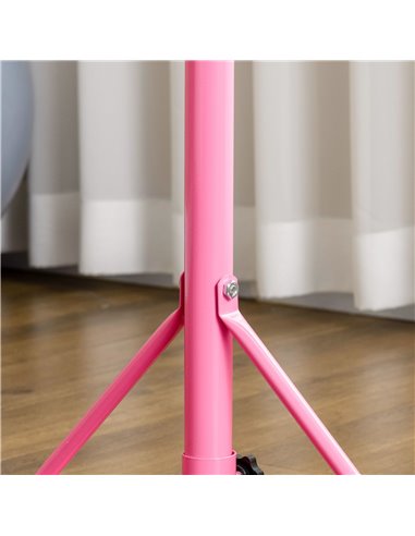 HOMCOM Portable Ballet Barre, Adjustable Height, Non-slip Base for Home Studio Dance Training, Stretching, Silver A51-001V00MX