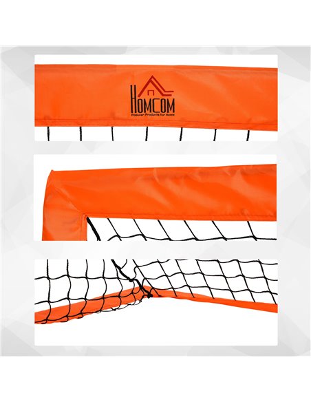HOMCOM Outdoor Folding Football Goal, Tetoron Mesh, Orange, Ideal for Garden and Park Play A62-015OG - pic 95245 | FastDaddyshop