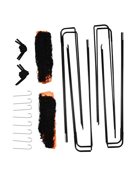 HOMCOM Outdoor Folding Football Goal, Tetoron Mesh, Orange, Ideal for Garden and Park Play A62-015OG - pic 95247 | FastDaddyshop