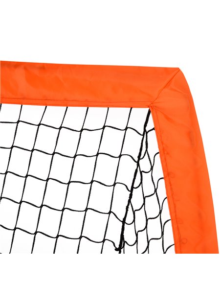 HOMCOM Outdoor Folding Football Goal, Tetoron Mesh, Orange, Ideal for Garden and Park Play A62-015OG - pic 95248 | FastDaddyshop