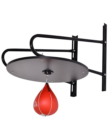 HOMCOM Boxing Speed Ball Set: Pear Bag with Platform, Wall Mount, Pump & Accessories, 60 x 73 x 80 cm A91-098 - pic 95249 | FastDaddyshop