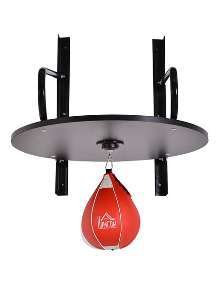 HOMCOM Boxing Speed Ball Set: Pear Bag with Platform, Wall Mount, Pump & Accessories, 60 x 73 x 80 cm A91-098 - pic 95256 | FastDaddyshop