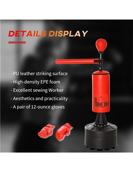 HOMCOM Freestanding Boxing Punch Bag Stand with Rotating Flexible Arm, Speed Ball, Waterable Base by HOMCOM A91-100 - pic 95271 | FastDaddyshop