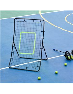 HOMCOM Rebounder Net Playback Soccer Football Game Spot Target Ball Rebounders Training Equipment Play Teaching A90-053 2