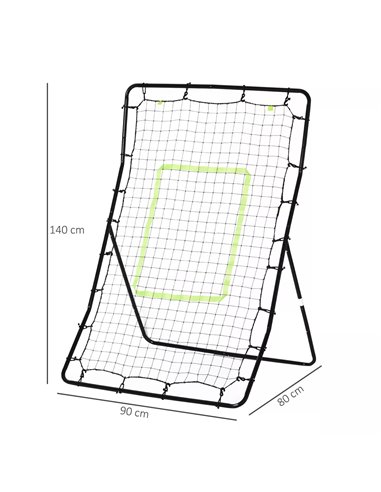HOMCOM Rebounder Net Playback Soccer Football Game Spot Target Ball Rebounders Training Equipment Play Teaching A90-053