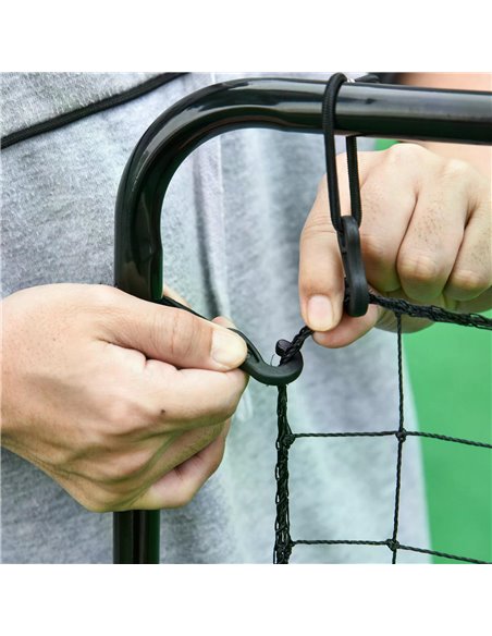 HOMCOM Rebounder Net Playback Soccer Football Game Spot Target Ball Rebounders Training Equipment Play Teaching A90-053 - pic 95297 | FastDaddyshop