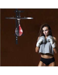 HOMCOM Speedball Platform with Punch Bag, Swivel Bracket for MMA Training & Workout, Includes Ball A90-022 2