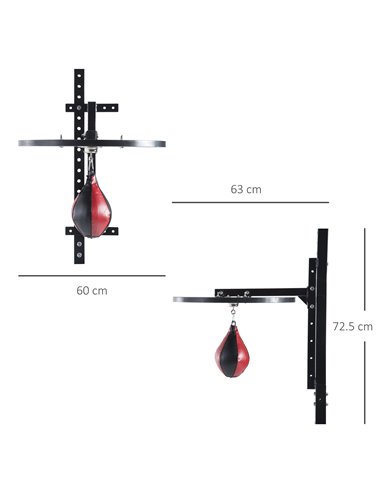 HOMCOM Speedball Platform with Punch Bag, Swivel Bracket for MMA Training & Workout, Includes Ball A90-022