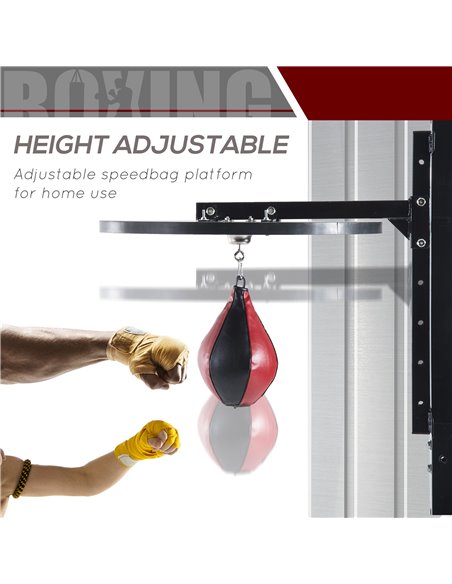 HOMCOM Speedball Platform with Punch Bag, Swivel Bracket for MMA Training & Workout, Includes Ball A90-022 - pic 95306 | FastDaddyshop