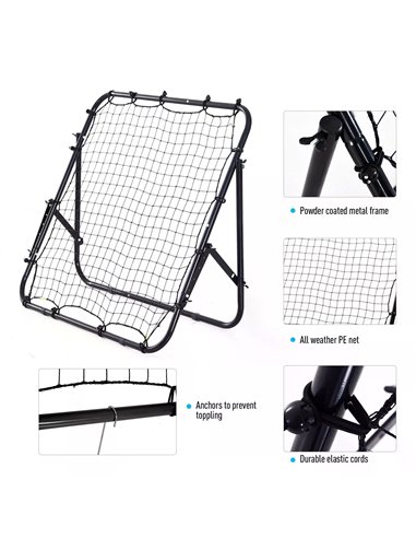 HOMCOM Adults Football Training Aid Multi-Sports Practice W/PE Mesh Metal Tube, 108W x 100D x 65Hcm-Black A62-011