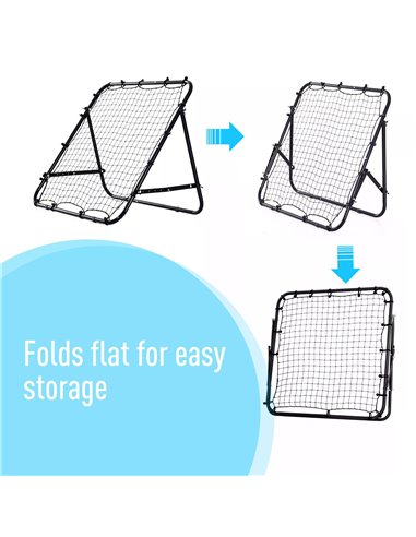 HOMCOM Adults Football Training Aid Multi-Sports Practice W/PE Mesh Metal Tube, 108W x 100D x 65Hcm-Black A62-011