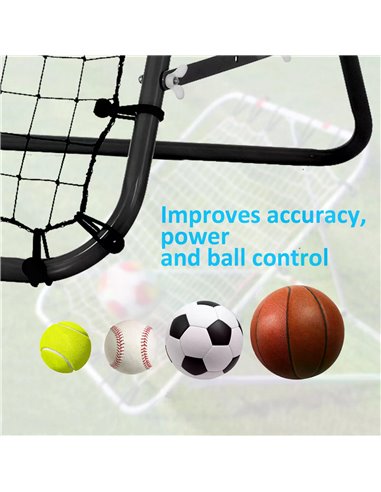HOMCOM Adults Football Training Aid Multi-Sports Practice W/PE Mesh Metal Tube, 108W x 100D x 65Hcm-Black A62-011