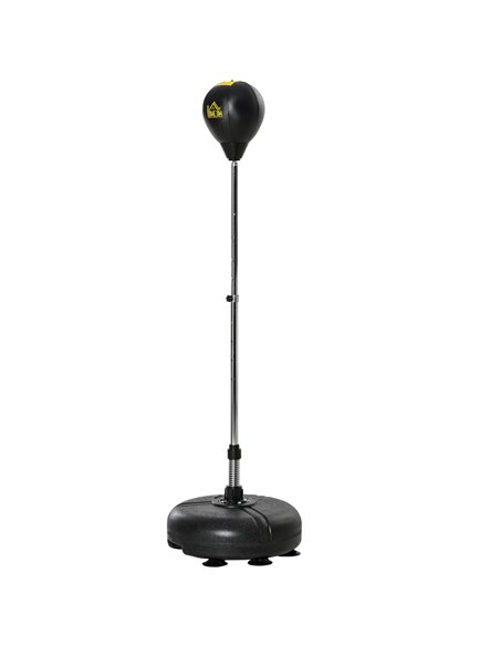 HOMCOM Punching Bag with Stand, Free Standing Boxing Bag Set, Speed Bag with Adjustable Height for Teens & Adults, Black, Gold A - pic 95330 | FastDaddyshop
