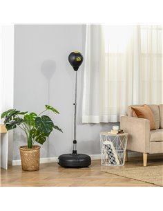 HOMCOM Punching Bag with Stand, Free Standing Boxing Bag Set, Speed Bag with Adjustable Height for Teens & Adults, Black, Gold A 2