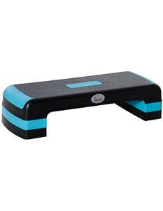HOMCOM Aerobic Step, 10cm, 15cm & 20cm Height Adjustable Exercise Stepper, Nonslip Step Board Great for Home & Office A90-298BK