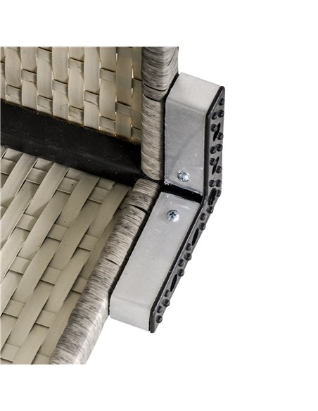 Outsunny Rattan Wicker Patio Coffee Table Ready to Use Outdoor Furniture Suitable for Garden Backyard Grey - pic 9538 | FastDaddyshop