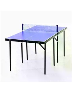 HOMCOM Folding Mini Compact Table Tennis Top Ping Pong Table Set Professional Net Games Sports Training Play Blue A90-082