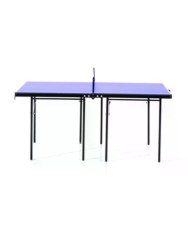 HOMCOM Folding Mini Compact Table Tennis Top Ping Pong Table Set Professional Net Games Sports Training Play Blue A90-082