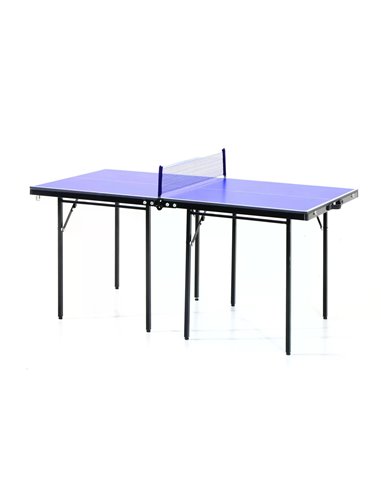 HOMCOM Folding Mini Compact Table Tennis Top Ping Pong Table Set Professional Net Games Sports Training Play Blue A90-082