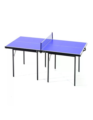 HOMCOM Folding Mini Compact Table Tennis Top Ping Pong Table Set Professional Net Games Sports Training Play Blue A90-082