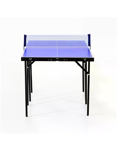 HOMCOM Folding Mini Compact Table Tennis Top Ping Pong Table Set Professional Net Games Sports Training Play Blue A90-082
