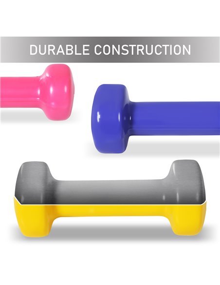 HOMCOM 10kg Dumbbell Weights Set with Carry Case Multi Colour Premium Ladies Weight Lifting Set A91-077 - pic 95419 | FastDaddyshop