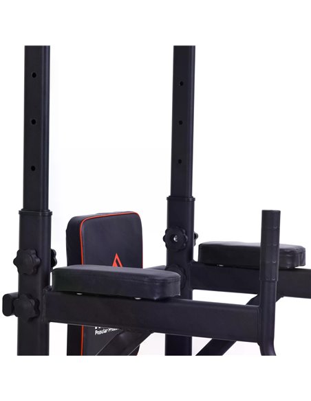 HOMCOM Steel Strength Training Power Tower Pull Up Station Black/Red A91-111 - pic 95453 | FastDaddyshop