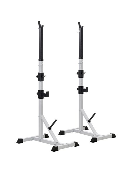 HOMCOM Weights Bar Barbell Rack Squat Stand Adjustable Portable Weight Lifting Suitable For Home Gym Training Work Out A91-070V0 - pic 95483 | FastDaddyshop
