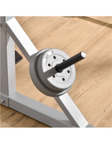HOMCOM Weights Bar Barbell Rack Squat Stand Adjustable Portable Weight Lifting Suitable For Home Gym Training Work Out A91-070V0