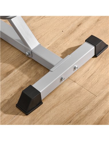 HOMCOM Weights Bar Barbell Rack Squat Stand Adjustable Portable Weight Lifting Suitable For Home Gym Training Work Out A91-070V0